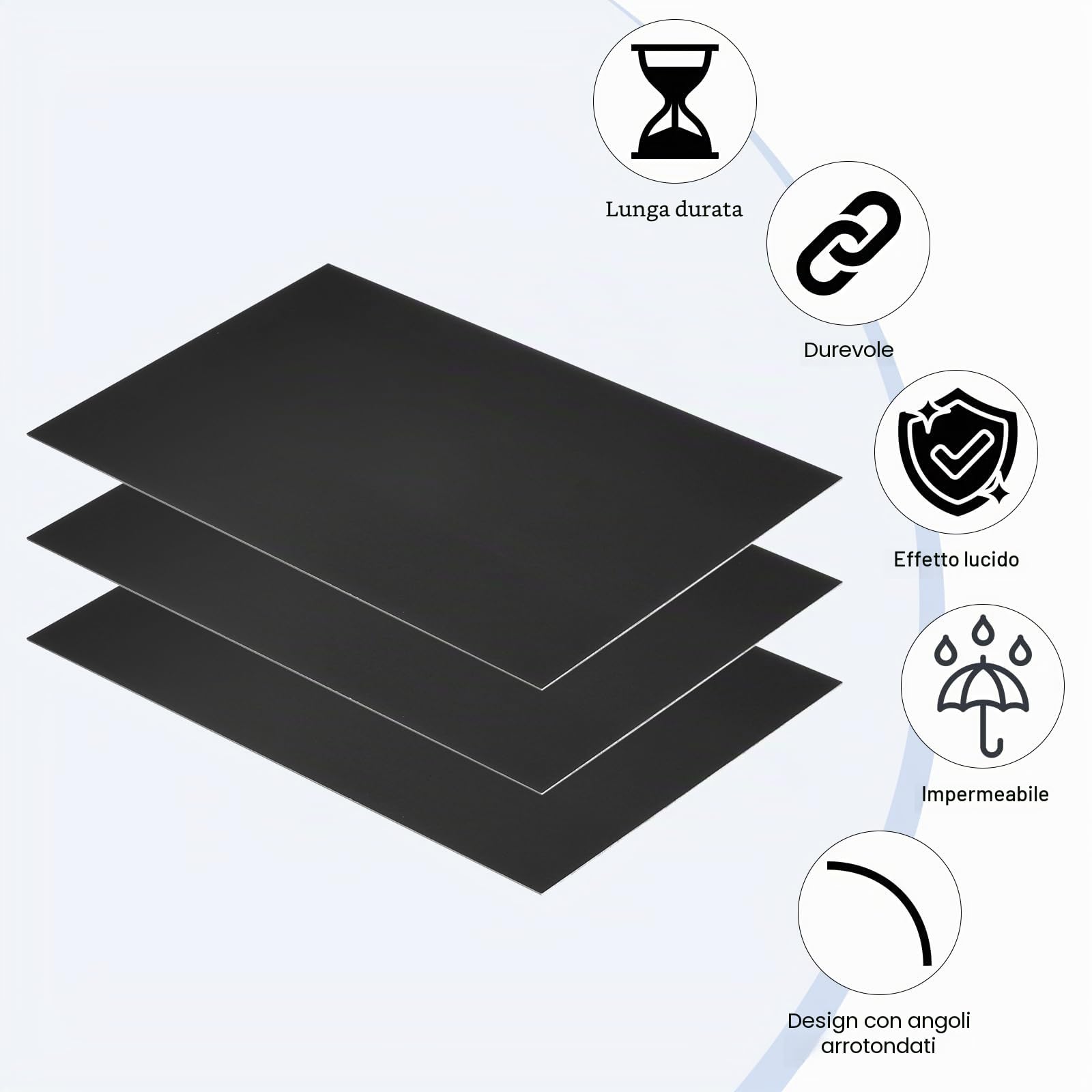 PATIKIL Lastra in Alluminio Anodizzato da 5x8 Pollici, 10pz Piastre Laser per Incisione 0,8MM Sottili Rettangolari per Creazioni Fai da Te Incisione Laser, Nero