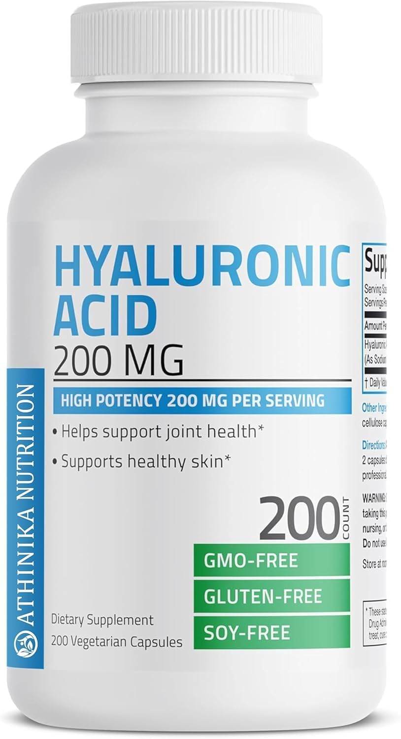 Hyaluronic Acid 200 MG High Potency Joint Health & Healthy Skin Support, Non-GMO, 200 Vegetarian Capsules-image-16