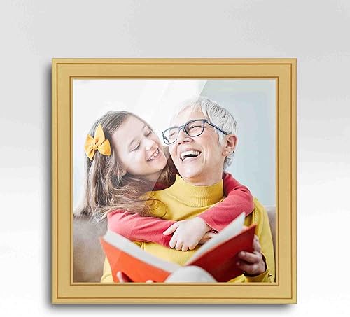 Miniatura 4 de Marco de fotos de madera real dorada de 19 x 19 pulgadas de ancho de 1.25 pulgadas  Profundidad del marco interior de 0.75 pulgadas  Fremont Gold