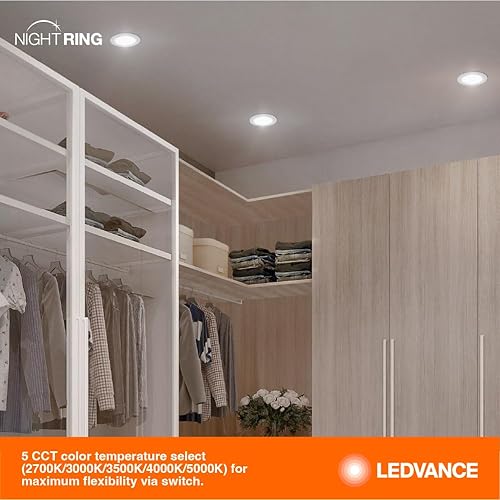 Vista 26 de Sylvania - Kit de luz empotrable de 5 pulgadas/6 pulgadas con tecnología LightSHIELD, LED germicida, 9 W = 65 W, 700 lúmenes, 5 CCT selección