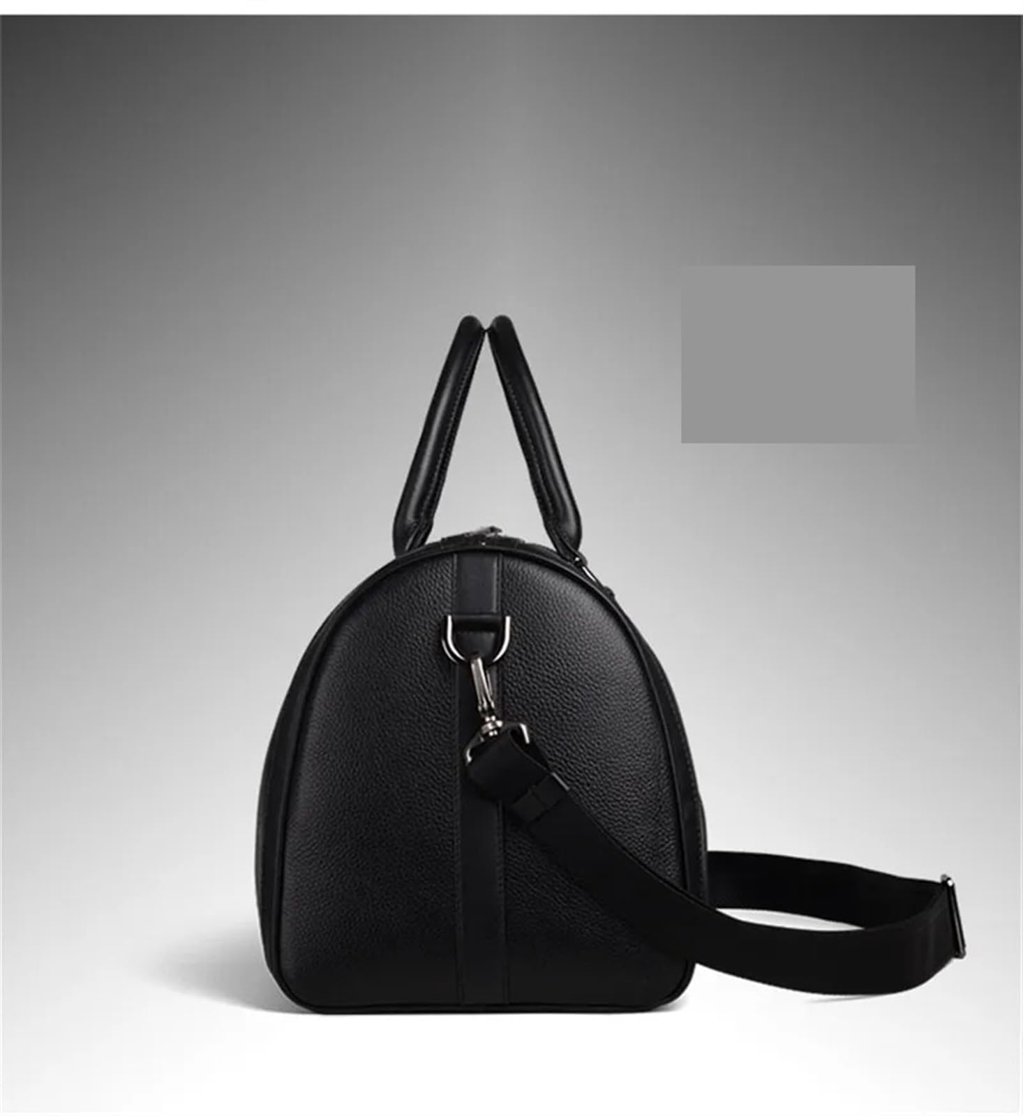 Bolsa De Viaje Bolso de Viaje de Cuero for Hombre, Bolso de Viaje y Equipaje, Bolso de Mano de Cuero for Hombre, Bolso de Fin de Semana, Bolso de Mano Grande para Viajar(Black)