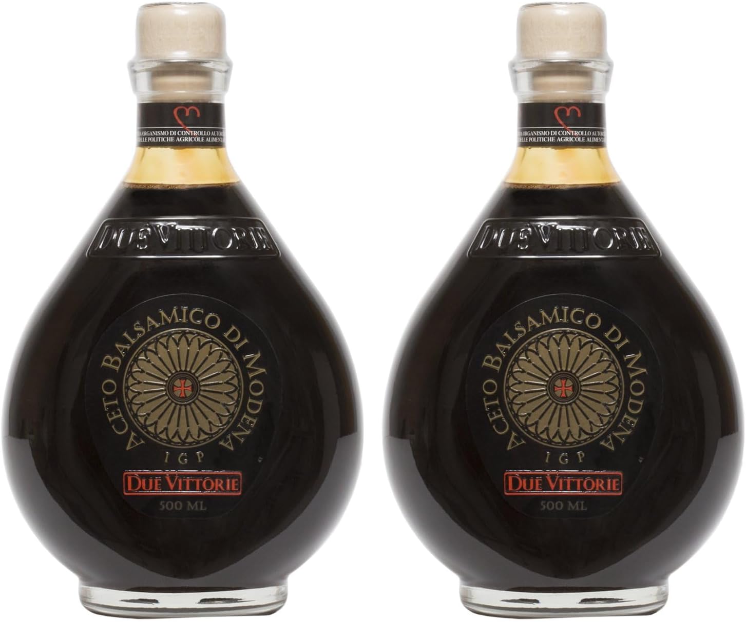 Due Vittorie Oro Gold Balsamic Vinegar of Modena. Highest score from The Consortium of Modena - 500ml (2 pack)