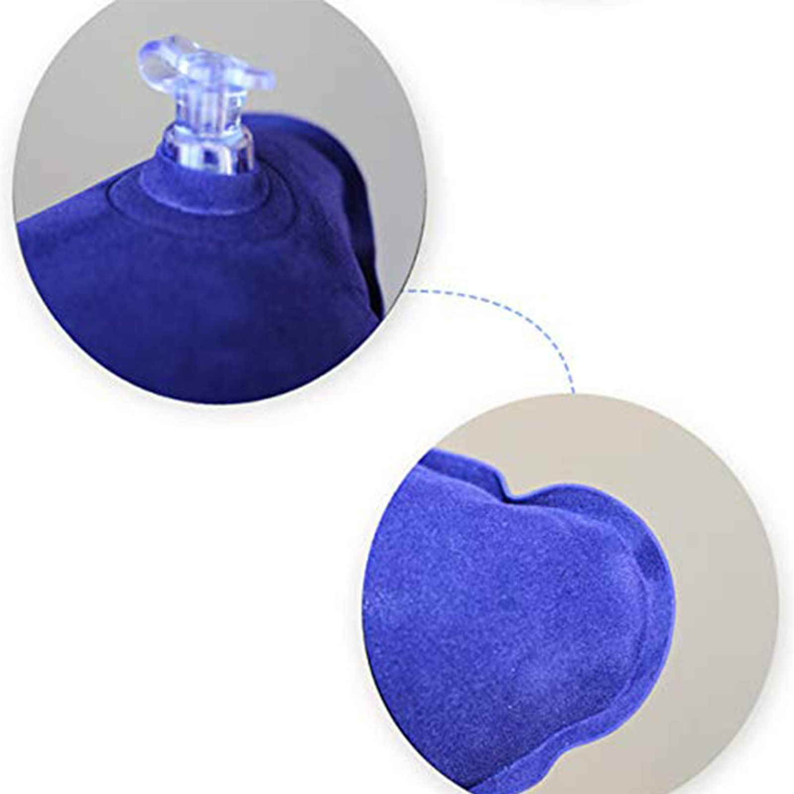 NEFSO Cojín de Aire antiescaras para Pacientes con Orificio: Almohada de Aire Inflable para Silla de Ruedas, hemorroides, Embarazo, Alivio del Dolor de coxis y enfermería en la Cama, Azul (Azul)