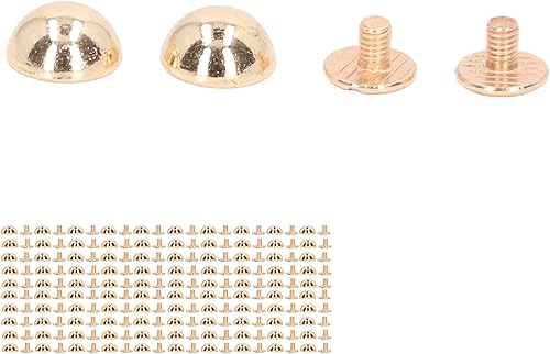 Miniatura 9 de TOPINCN Kit de remaches de cuero, 100 juegos, collares, falda de cuero, bolsas de 0.315 in, tornillos de hongo, accesorios de semicírculo, remaches