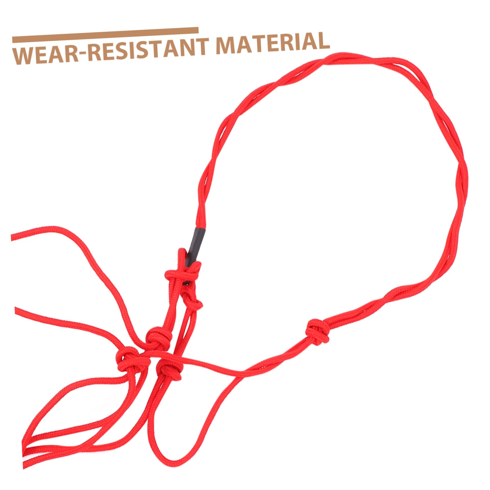 Cabestro Collar Cuerda de Poliéster Caballos de Rojo | Entrenamiento Ecuestre, Ajuste Cómodo Cabeza, Resistente al Desgaste y Fácil de Guardar