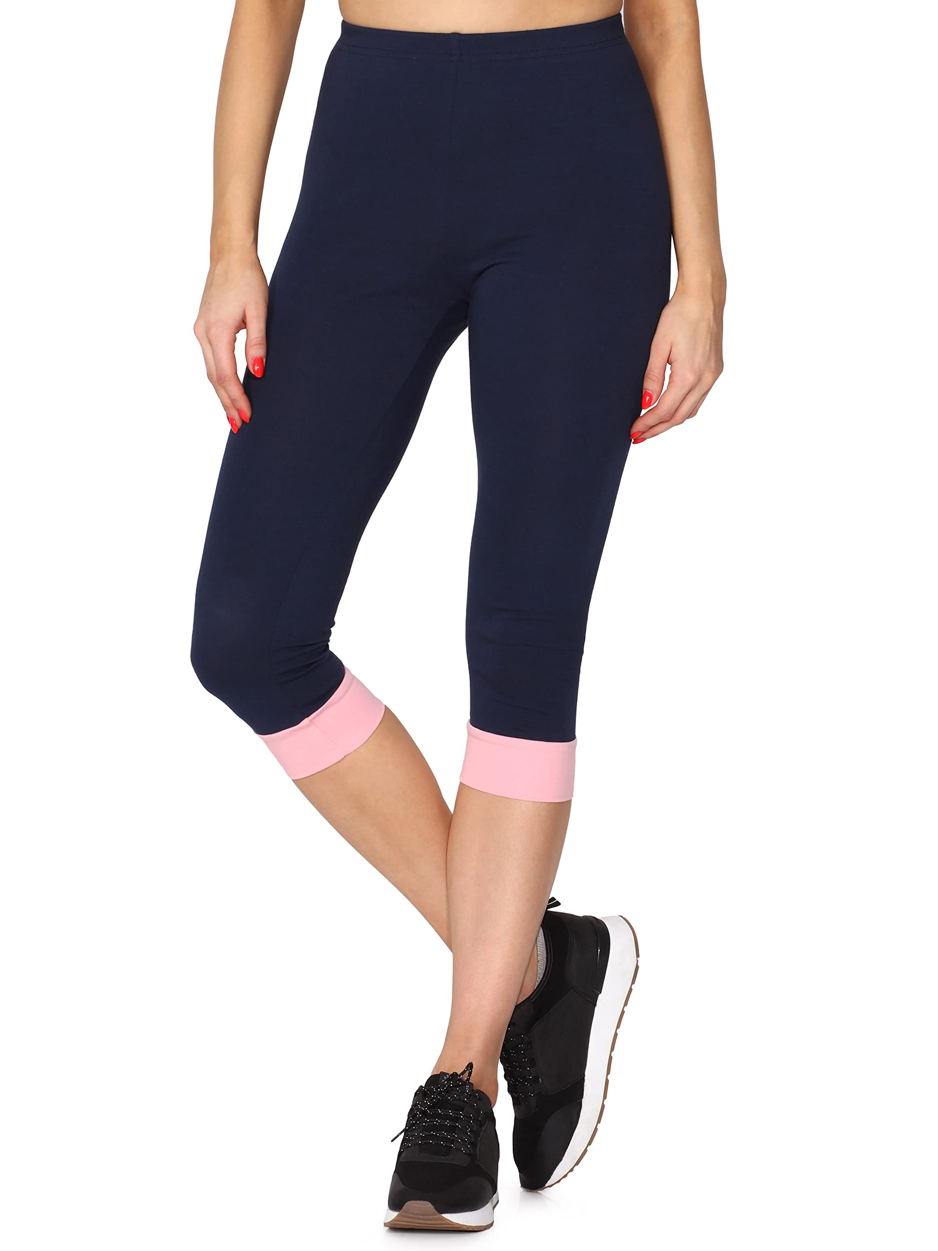 Merry Style Damen Leggings aus Baumwolle mit angenähtem Bündchen MS10-379