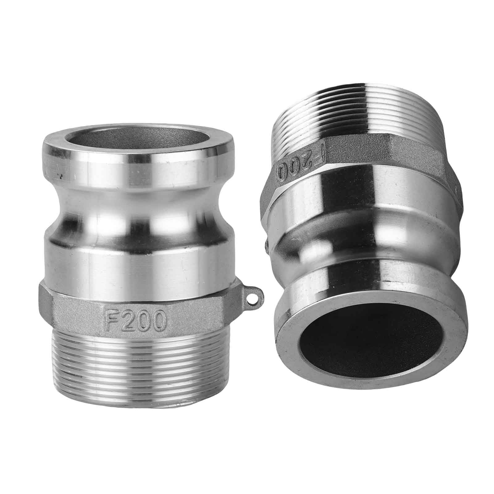 Acoplamientos de ranura de leva tipo F de 2 pulgadas, accesorios de manguera Camlock, acoplamientos de tubería (2 pulgadas-F200-2 piezas)
