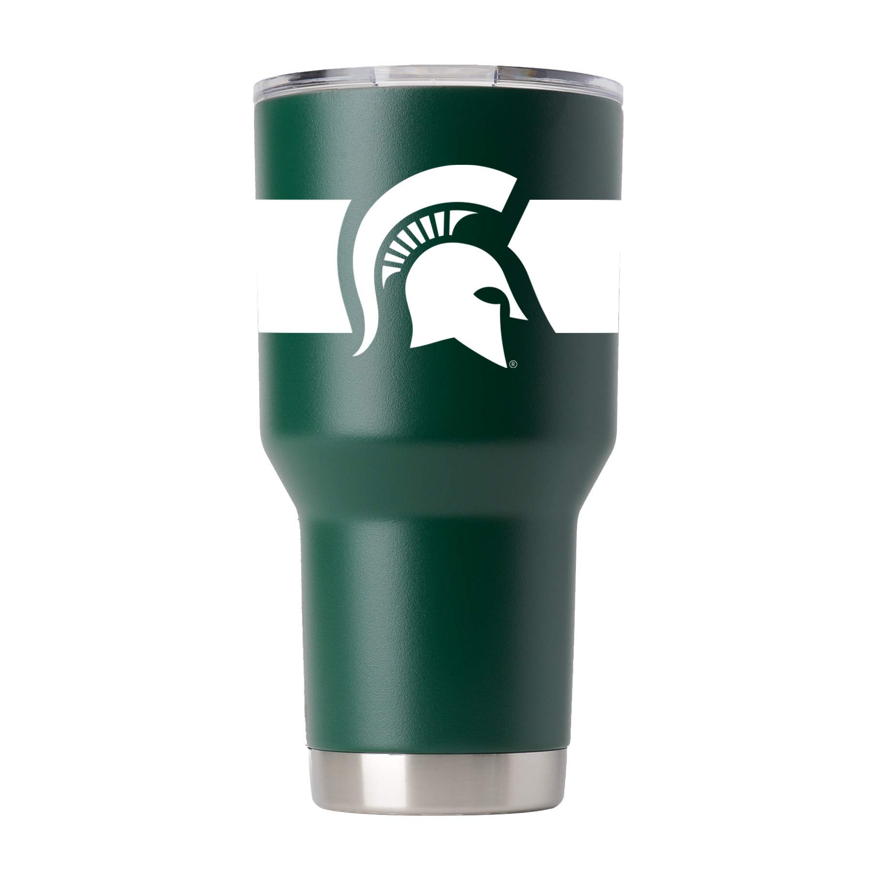 Gametime Sidekicks Michigan State 30oz Green Tumbler - Officially Licensed, 18/8 Stainless Steel, Double-walled, Vacuum-insulated, UV LED Printed Logos, Sweatless, Stays Hot/Cold - 360 Wrap