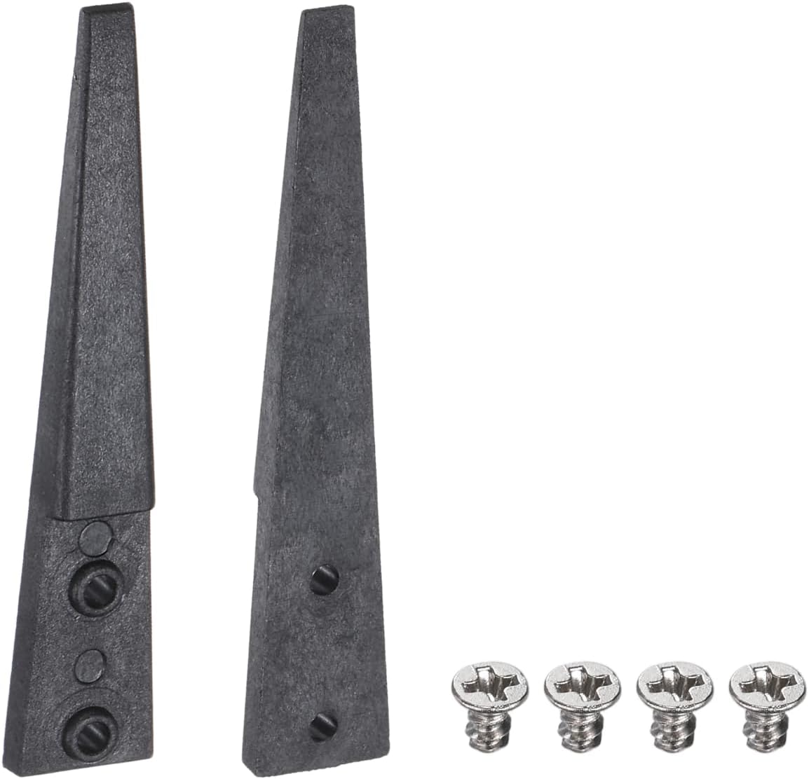 HARFINGTON Tweezers Replacement Tip Set Flat Model 259A Anti Static Precision Replaceable Carbon Fiber Plastic Tips with Screws for ESD-Series Tweezers, Black