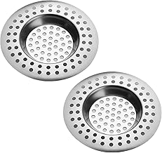 VIZAG 4PCS Stainless Steel Sink Strainer Plug – Hair Catcher, Drain Filter Basket for Kitchen Sink, Bathroom Plug, Shower Drain Cover, Food Catcher, Plug Hole Protector, Universal Fit UK (4)