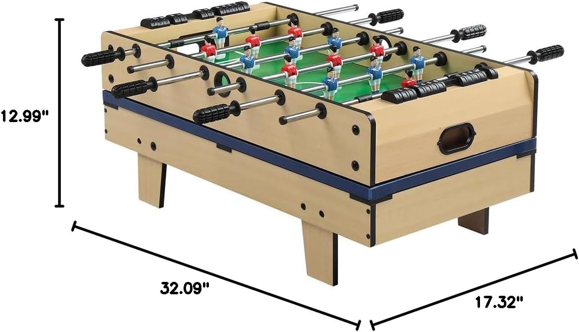 4 in 1 Multi Combo Game Table 3FT Combination Game Tables with Adult Size Foosball Table with Hockey, Foosball with Soccer, Pool Table, Table Tennis Table for Arcade, Party, Family Night, Game