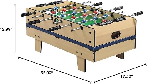 Miniatura 7 de Mesa de juego combinada múltiple 4 en 1 de 3 pies con mesa de futbolín de tamaño adulto con hockey, futbolín con fútbol, mesa de billar, mesa de