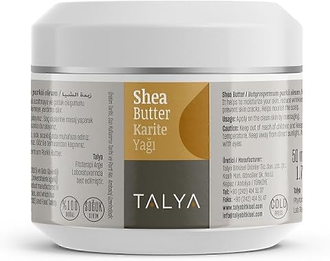 Talya Shea Butter (Karite Yağı), Soğuk Sıkım,%100 Saf Ve Doğal, 50 ml