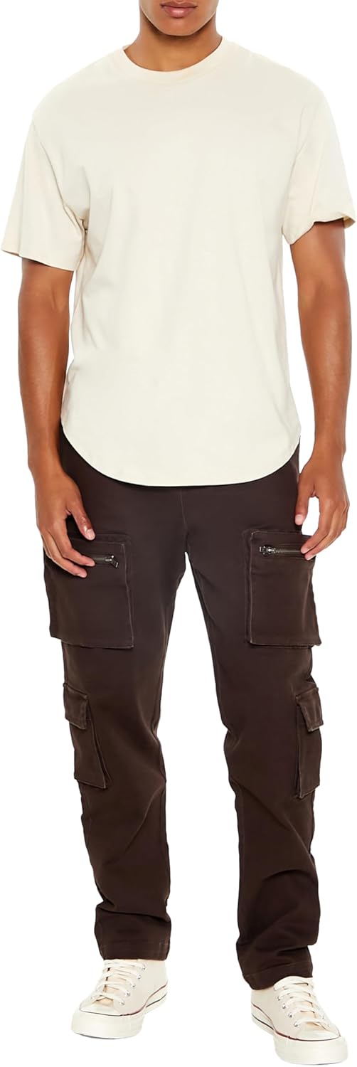 Forever 21 Mens Slim-fit Mid-Rise Cargo Joggers