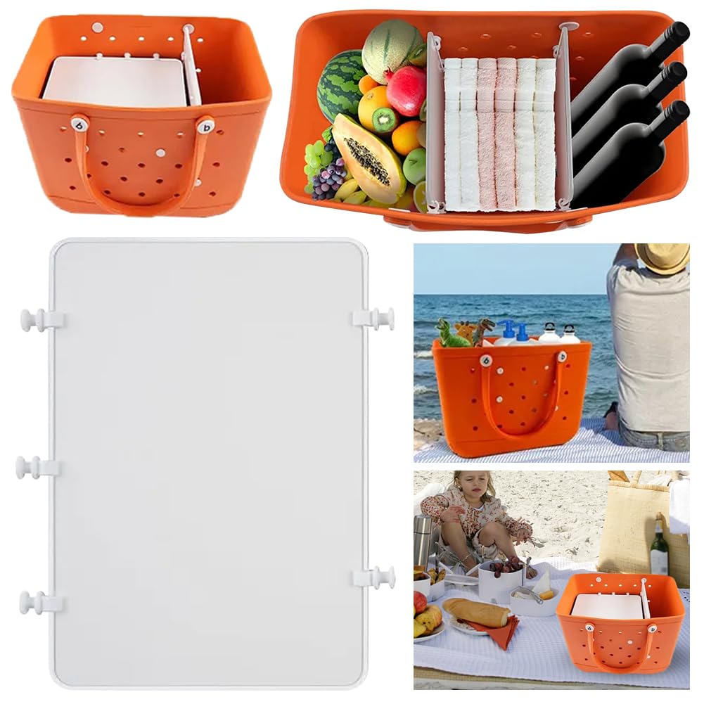 AIERSA Borsa da spiaggia in gomma, organizer per borse da spiaggia, compatibile con borse originali X Large Bogg Bag/Simply Southern Tote, inserto in