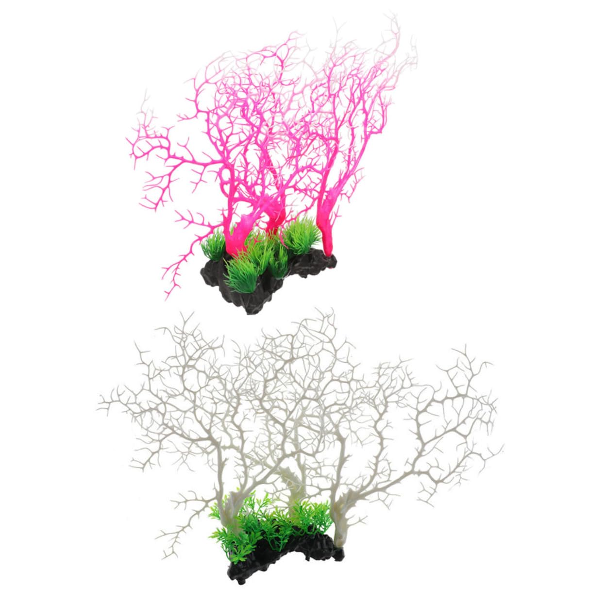 Toddmomy 2pcs Decorative Coral Figurine Aquarium Light Fake Coral for Fish Tank Aquarium Decorations Aquarium Bloom Aquarium Floating Plant Net Air Sand Plastic