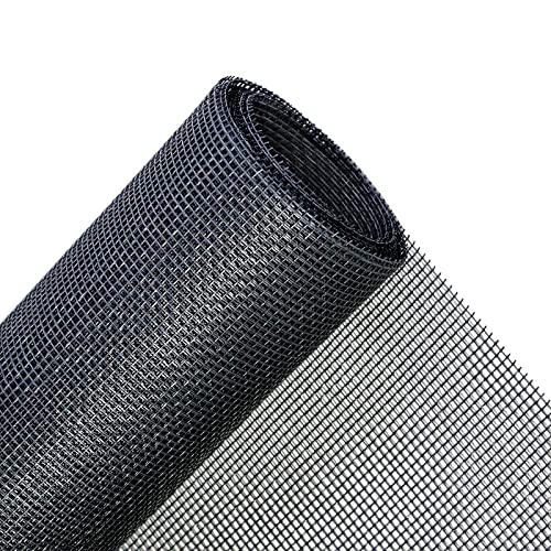 MAGZO Screen Door Replacement Mesh,48"W x 99"L Fiberglass Window Screen Mesh Adjustable Screen for French Patio Entry Porch Sliding Door Screen Mesh Curtain Net Black