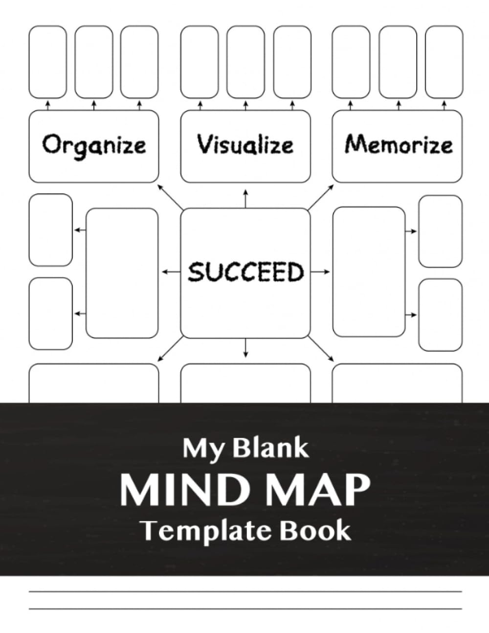 My Blank Mind Map Template Book: A Visual Thinking Notebook with Mind Mapping Templates to Improve Memory and Organize Thoughts