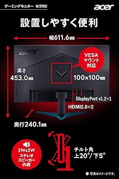 Amazon.co.jp: Acer ゲーミングモニター Nitro 27インチ WQHD