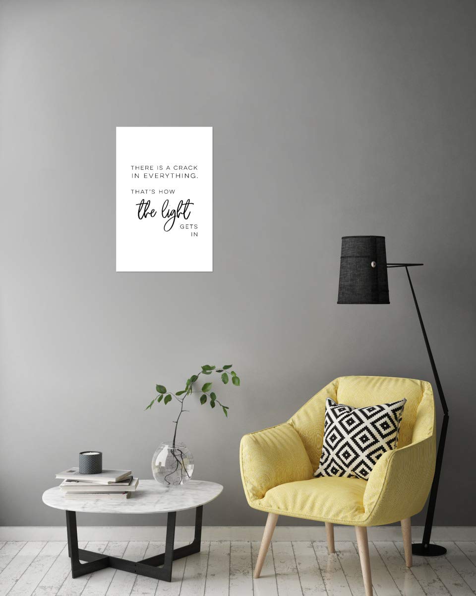 artboxONE Poster 120x80 cm Typografie There is A Crack In Everything - Bild Crack Bright Crack