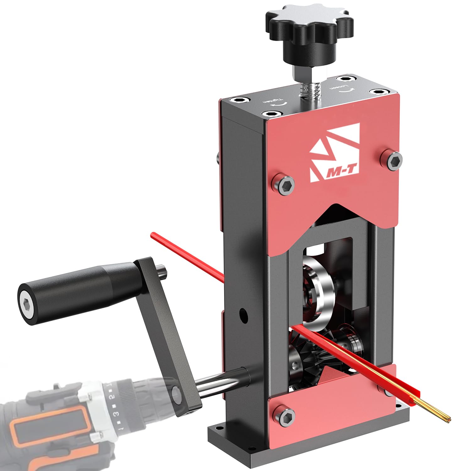 M-T Manual Wire Stripper Machine, 0.06"-1.18" Wire Stripping Machine Copper Wire Stripper Tool for 1.5-30mm Scrap Wire with Hand Crank or Drill