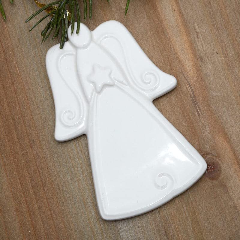 Amazon.com: Porcelain Ceramic Angel Ornaments - Pack of 12 Blank