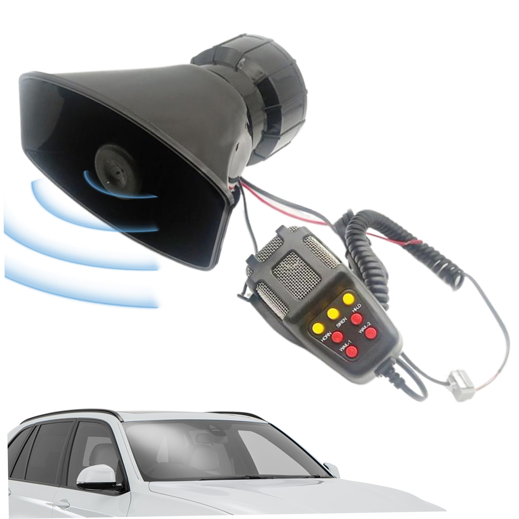 Amazon｜車用ホーン 7 種類の音 12V 130 dB ミュージカルカーホーン