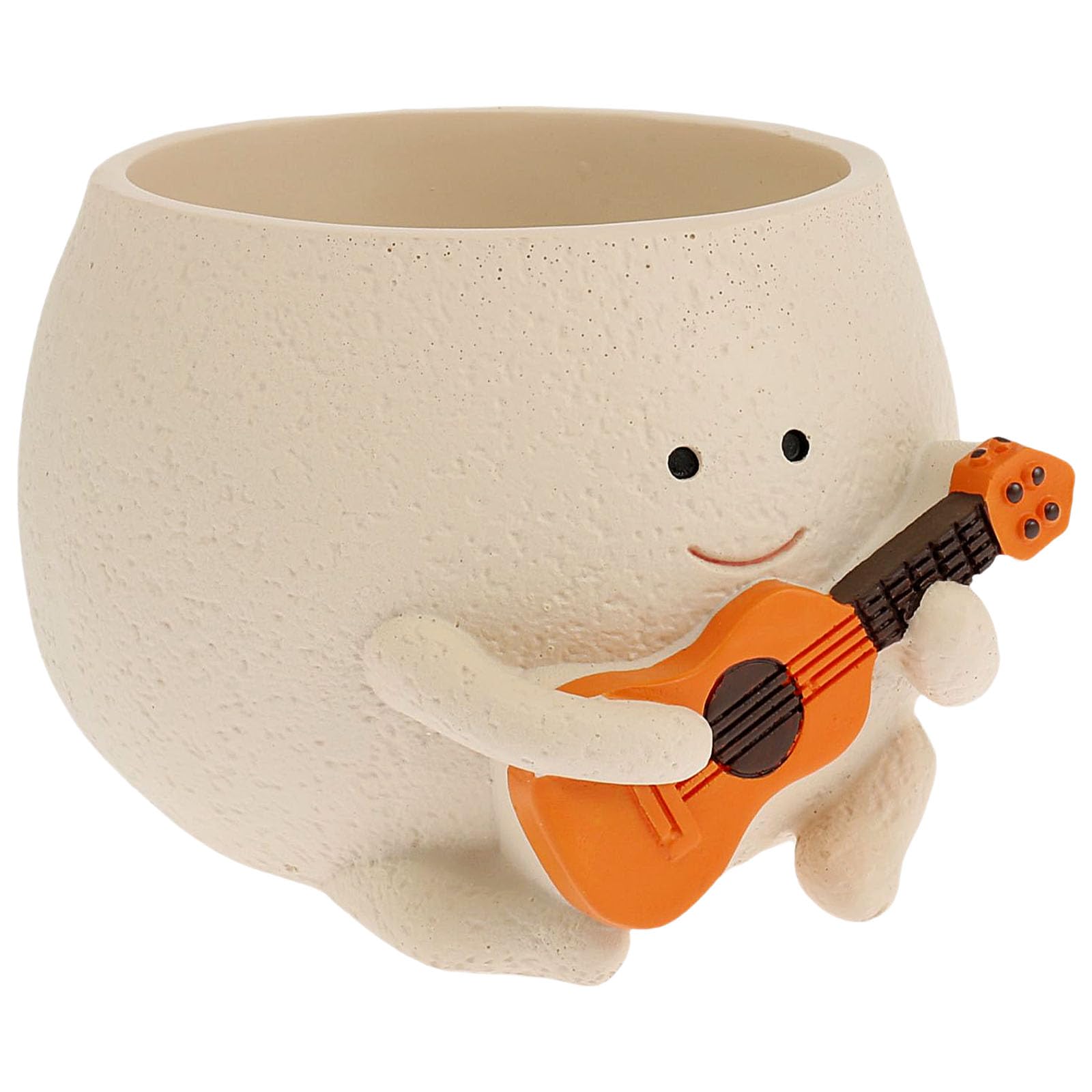 Smiling Face Planter Pot, Smile Face Plant Pot with Drainage Holes, Cute Small Resin Smiling Face Plant Pot, Funny Skateboard Face Flower Pot, Unique Face Succulent Pots for Home Office Decor(style 1)
