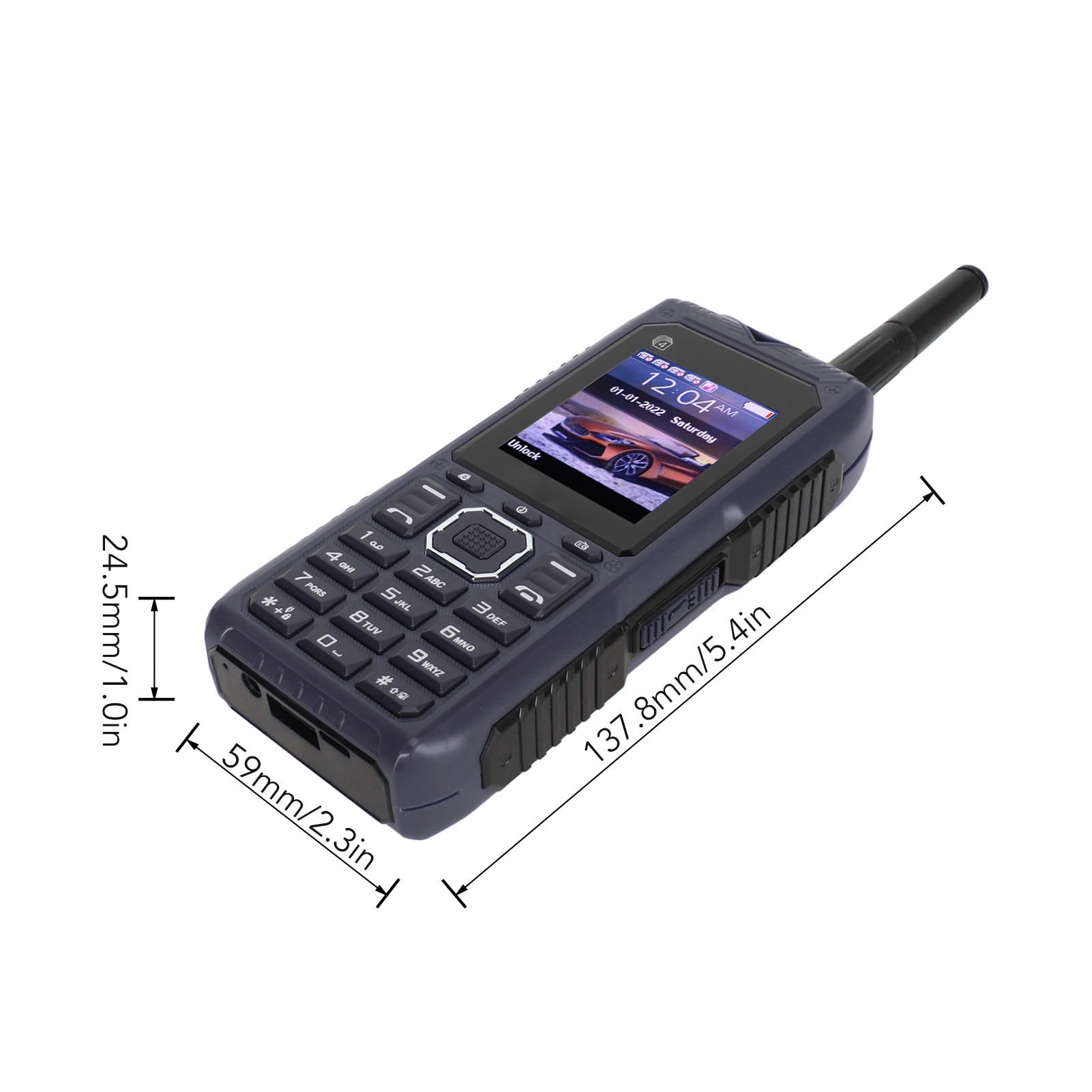 Ontgrendelde Mobiele Telefoon voor Senioren, S555 Eén Sleutel Om SOS-knop Te Kiezen Eenvoudige Mobiele Telefoon, 4800 Mah Ultralange Stand-by Basisgsm met Grote Knoppen en Luid (Blauw