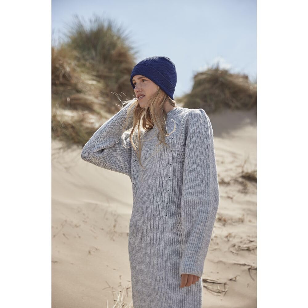 Beechfield Organic Cotton Beanie (B50) - Unisex Cotton Casual Winter Hat - Oxford Navy