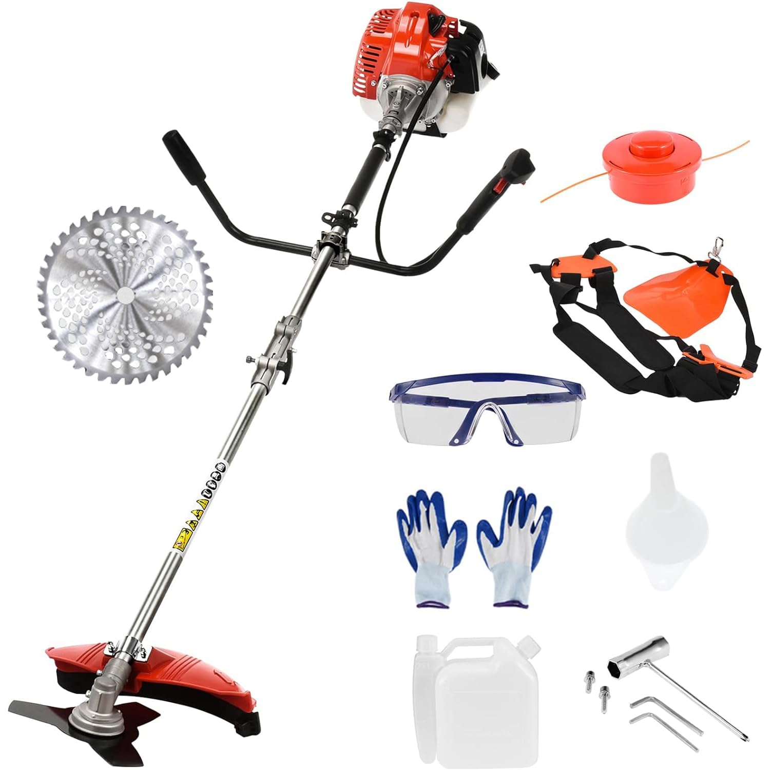 52cc Gas Powered Weed Eater, 2-Stroke Backpack String Trimmer