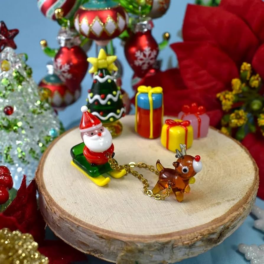 Amazon.co.jp: フォーカート かわいい 手作り ガラス細工 ソリ引き