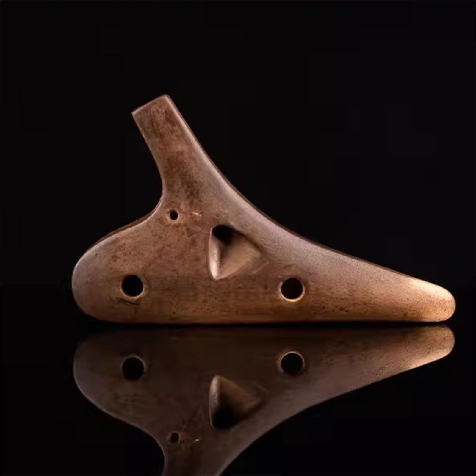 Ocarina Alto Strumento, Ocarina 12 fori SF Treble F Tone Lacca non smaltata Craft 2 stili 15 cm x 10 3(Style 1)