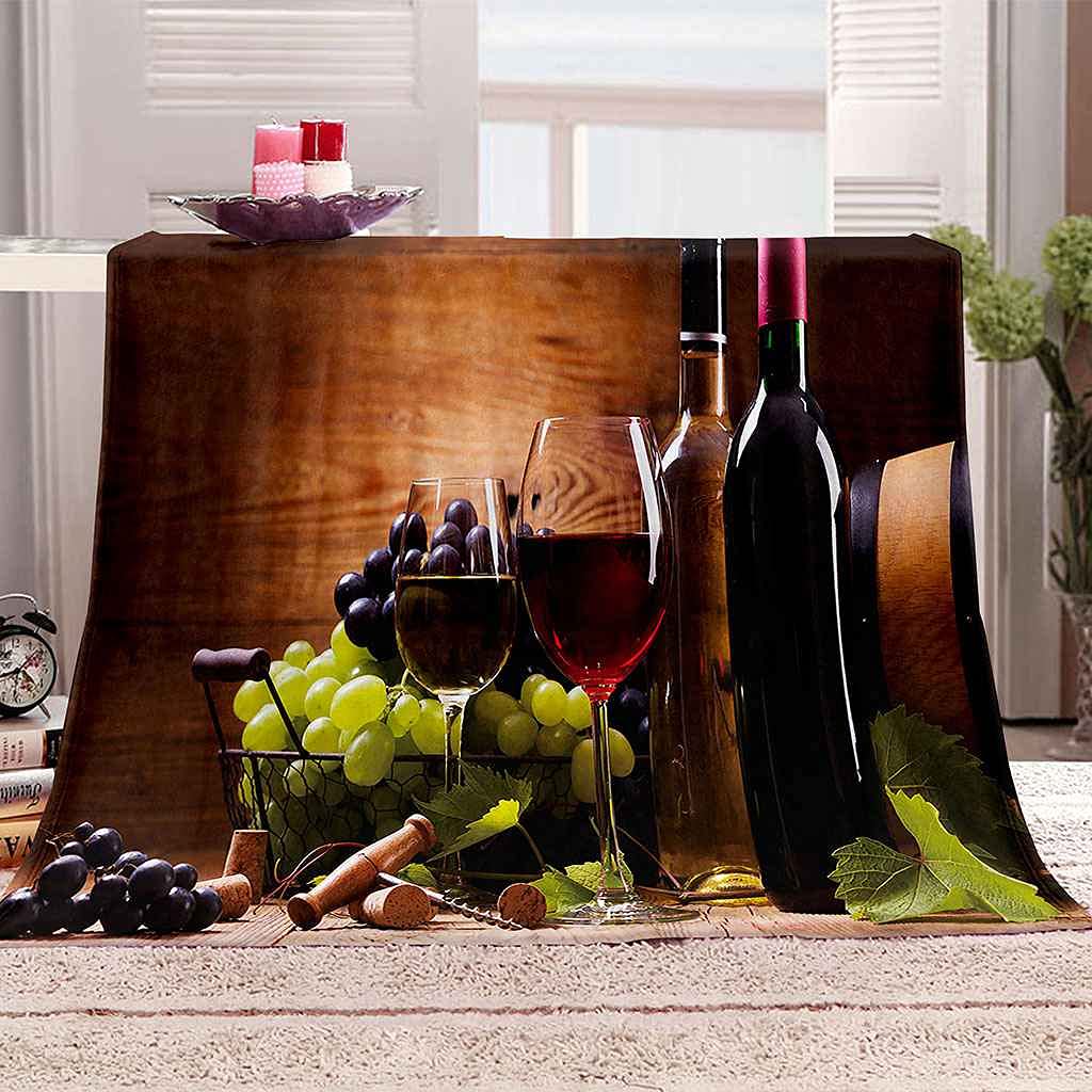 Couverture flanelle vin de raisin 150x200cm pour canapé