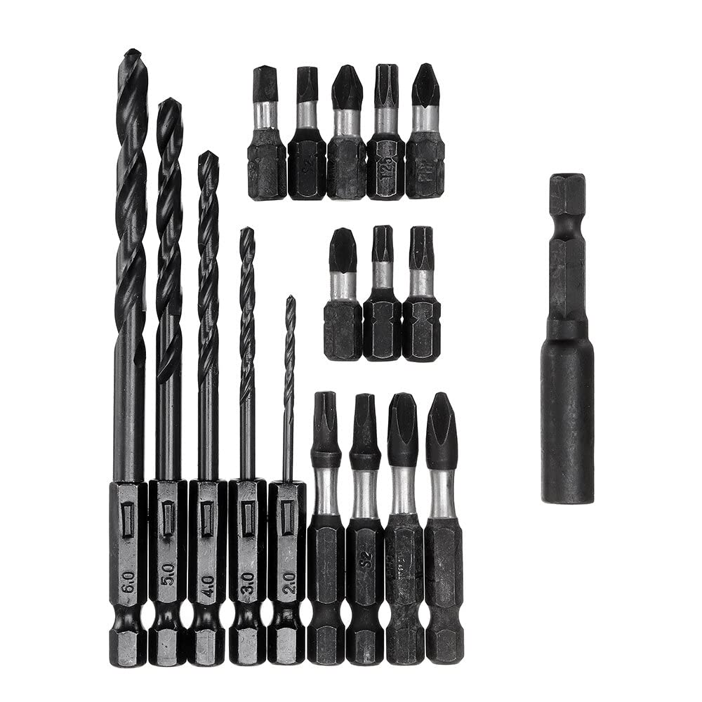 Adapter nasadowy 1/4 cala 18/42 szt. zestaw bitów śrubokrętów S2 stal Impart wkrętarka wiertła do elektronarzędzi-42 szt