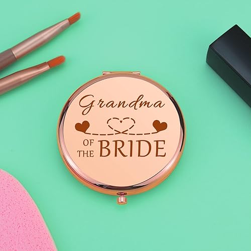 Miniatura 5 de Regalos de abuela de la novia regalos de boda regalo de agradecimiento espejo compacto para abuela regalo de boda espejo de maquillaje plegable para