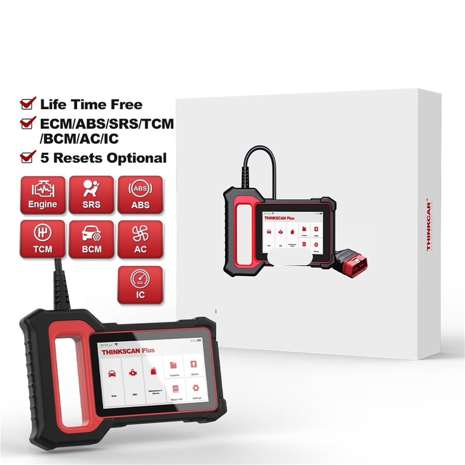 PLUS S4 S7 ABS SRS ECM System Car Diagnostic Tools OBD2 Auto Scanner OBD 2 Code Coder Reader Free Update