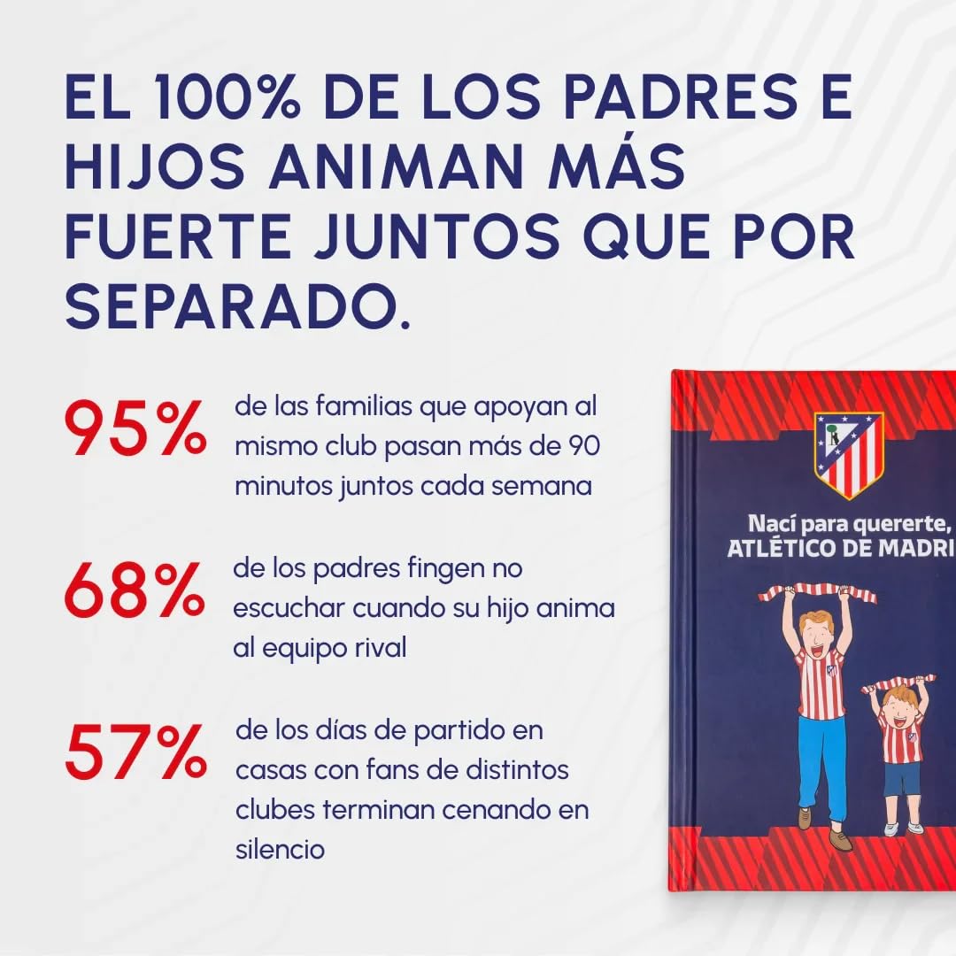 Fans Legacy - Libro de Sonido Interactivo Oficial Con Licencia Del Atlético de Madrid Para Niños, 8 Cánticos de Aficionados, Mayores de 2 Años