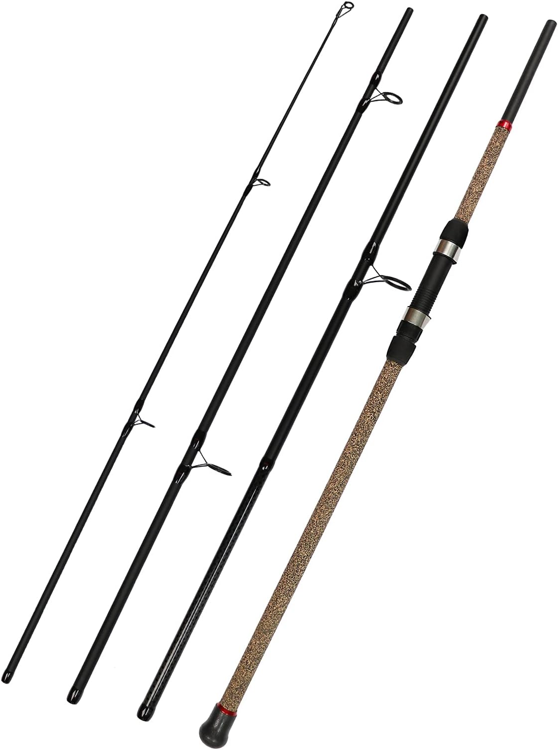 Fiblink Surf Spinning Fishing Rod 4-Piece Graphite Travel Fishing Rod (9-Feet & 10-Feet)