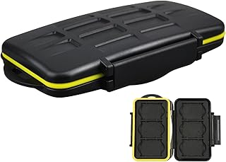 Slots Memory Card Case Water-Resistant Anti-Shock XQD Card Holder Camera Memory Card Bag Case Storage Protector Cover for 6 XQD Cards Water-Resistant