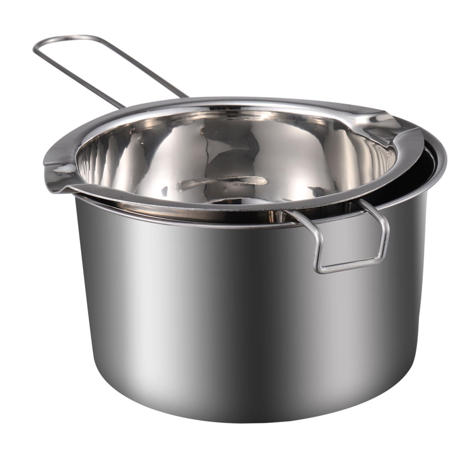 Unomor Cooking Convenience Double Boiler Pot Stainless Steel for Melting Chocolate Wax Cheese Easy to Cle
