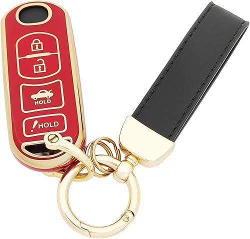 vurbemes Funda para llavero de TPU para 3, 6, 8, Miata, MX-5, CX-3, CX-5, CX-7, CX-9, llave inteligente sin llave