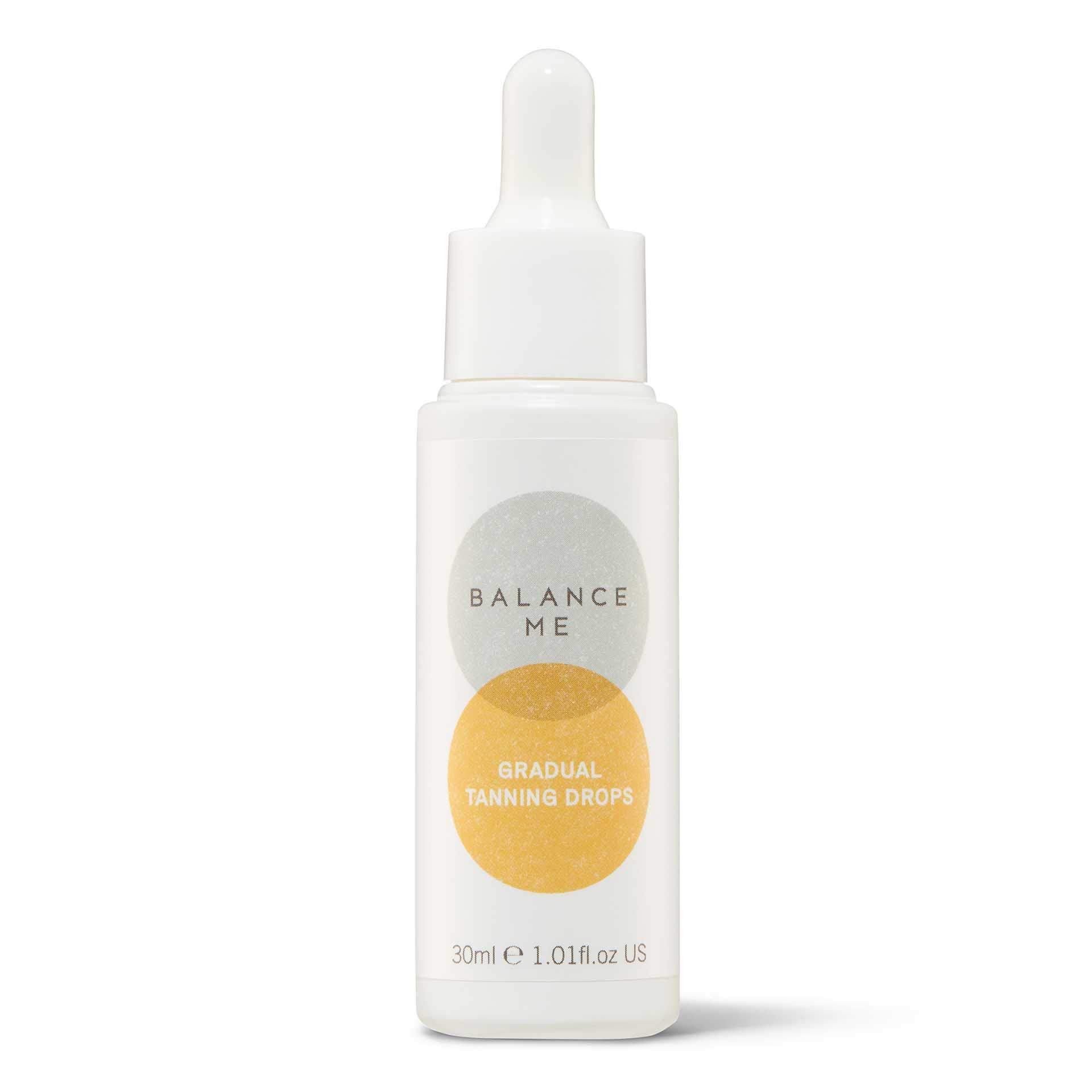 Balance MeGradual Tanning Drops - Naturally Derived Tanning Actives Create Natural Sun-Kissed Glow - Vitamin E & Aloe Vera Hydrates & Soothes Skin - Made In Uk - 30Ml