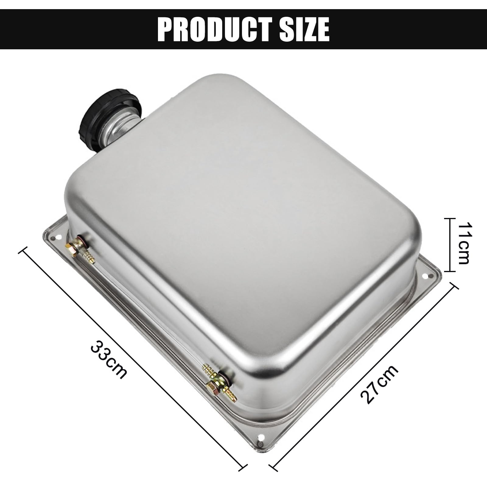 Réservoir de carburant en acier inoxydable 7L pour chauffage diesel Webasto Eberspacher, réservoir de carburant pour voitures, camions et tracteurs