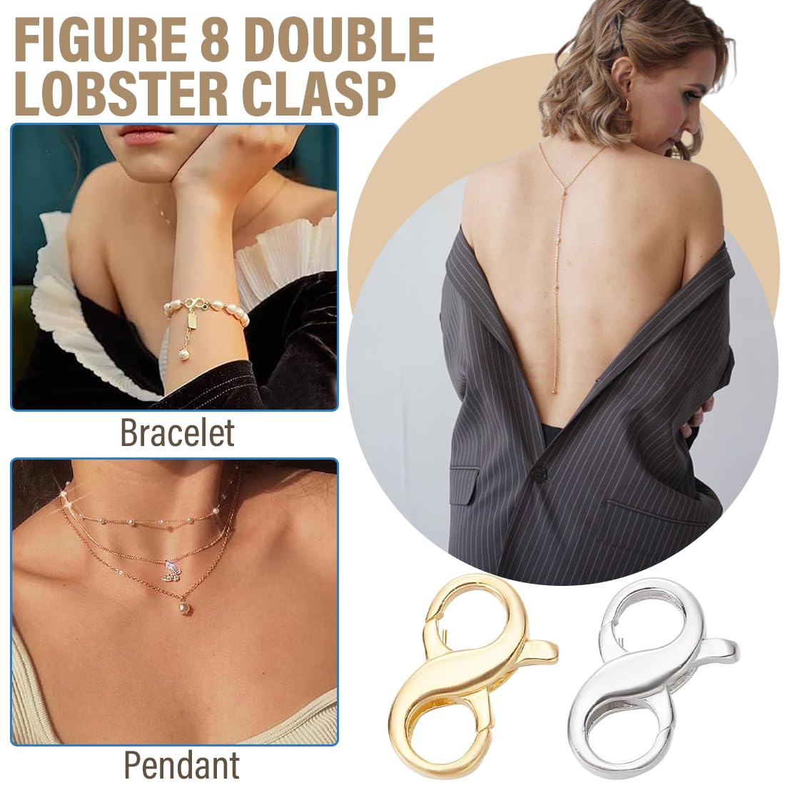 Chiusure Per Gioielli A Moschettone - Acciaio Inossidabile, Per Bracciali Fai Da Te - Foto 13