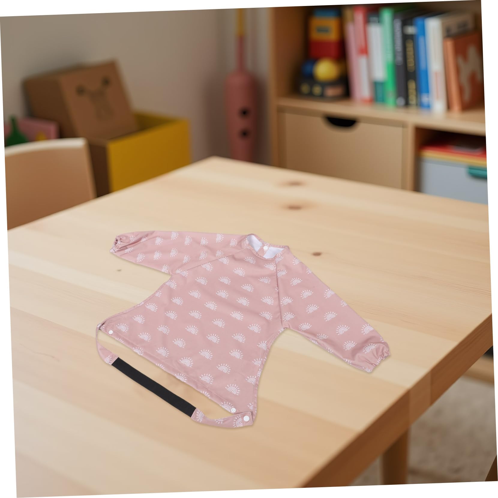 Abaodam 2 Pezzi Bavaglini Maniche Lunghe Impermeabili con Copertura Totale per Seggiolone Spesso Facile Pulire Protezione per Allattamento