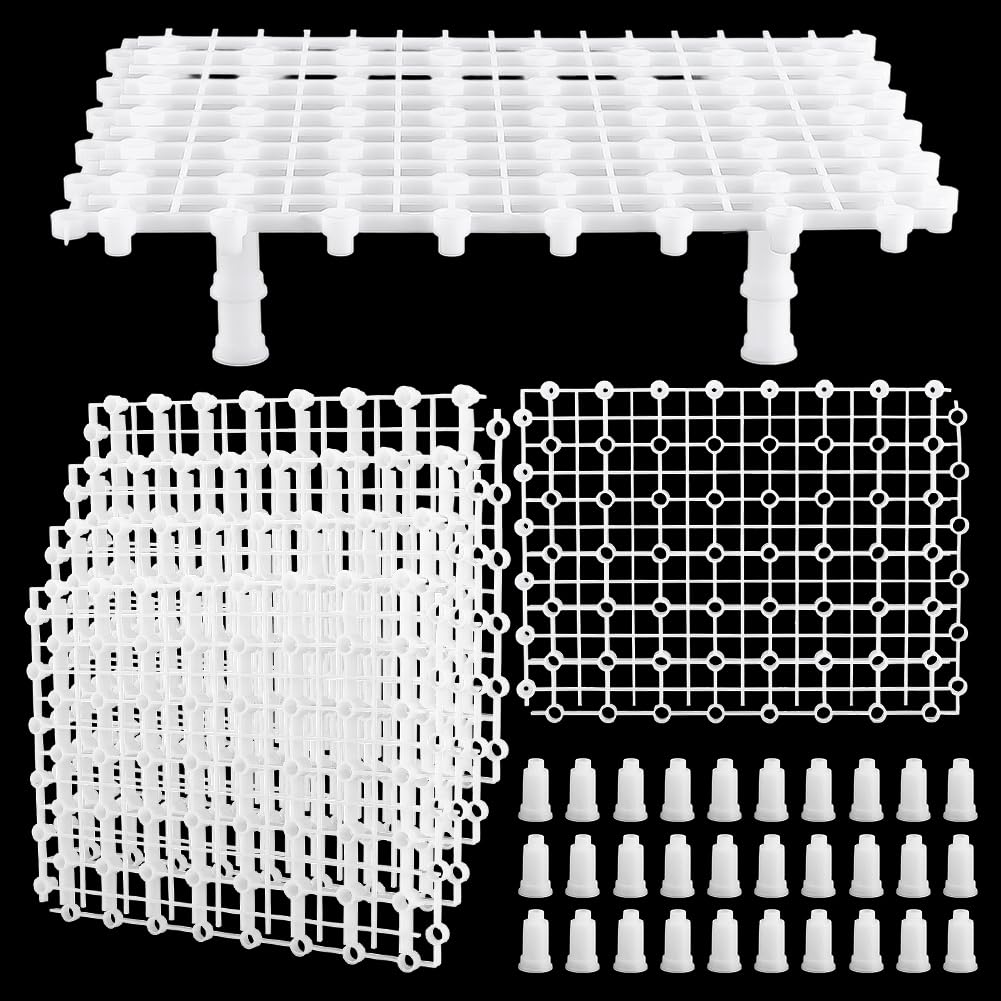 PH PandaHall 12 Sets Fish Tank Divider, Aquarium Divider Filter Bottom White PP Plastic Aquarium Bottom Divider Fish Tank Isolation Boards for Aquarium Setup Fish Breeding Decoration, 26.4x20cm