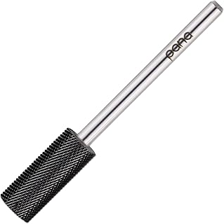 USA PANA Professional 3/32" Shank Size - Flat Top Small Barrel Carbide Bit - 5X Coarse Grit to Extra Fine Grit - Gold, Silver, DLC Black - Nail Drill Bit for Dremel Machine (Extra Fine, DLC Black)