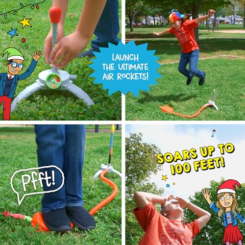 Thames & Kosmos Wow in The World Ultimate HIGH-Flying AIR Rocket Launch Up to 100ft, Fun Sound Effects, Kids Outdoor Toy, Companion Audio Content, Bonus Reusable Science Tool, STEM Toy Kids 4 - Image 2