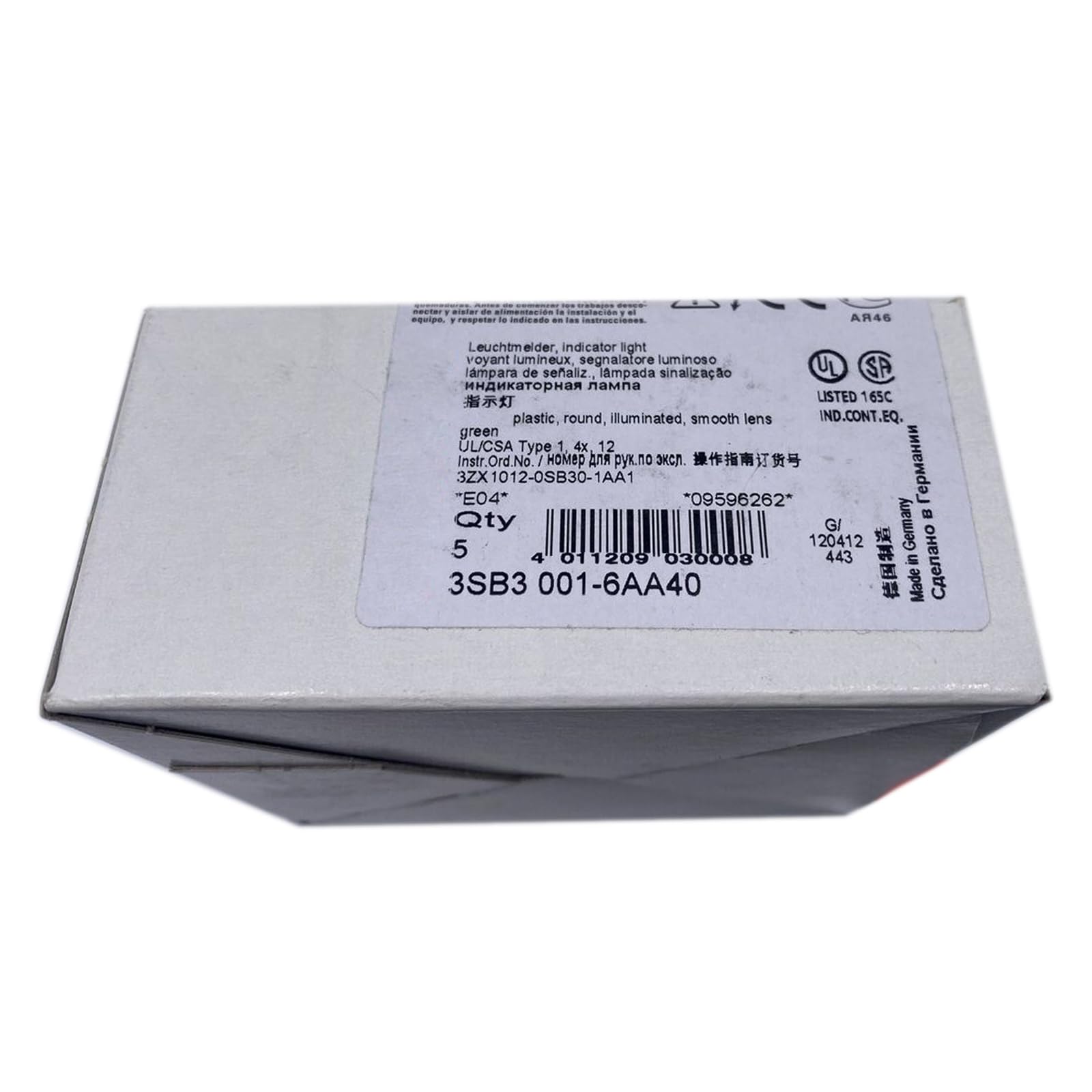 Voyant de signalisation 3SB3001-6AA40 neuf scellé vert 22mm